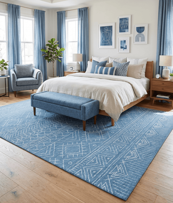 Hand-Tufted Wool Geometric Area Rug