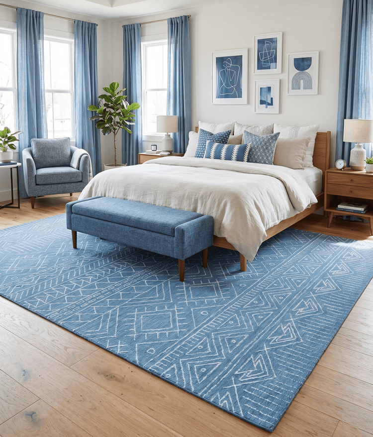 Hand-Tufted Wool Geometric Area Rug