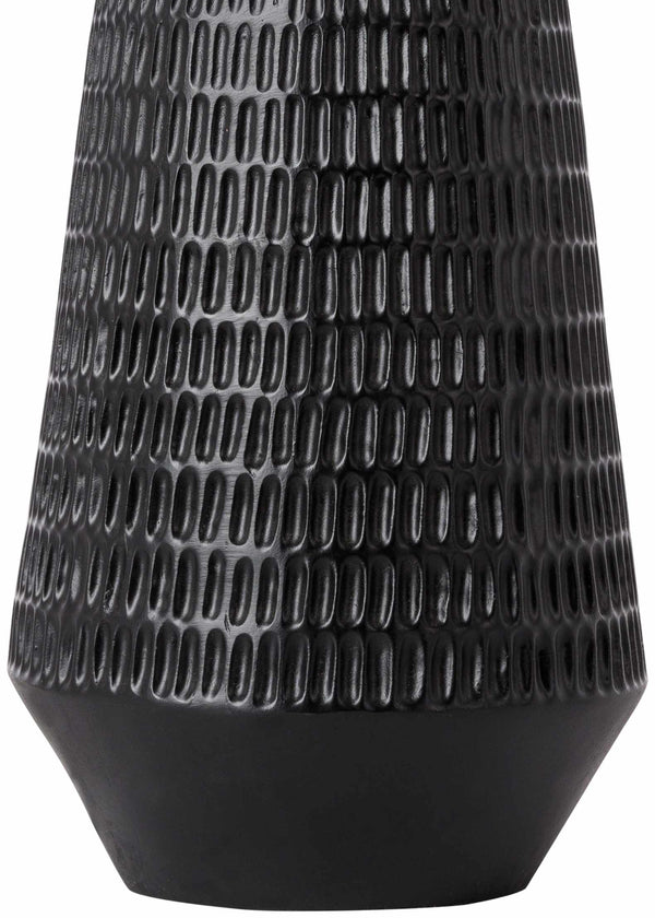 Carved Resin Black Table Lamp
