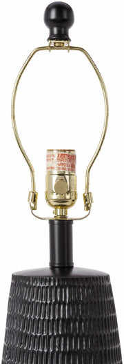 Carved Resin Black Table Lamp