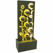 Galvanized Steel Sunflower Panel Fountain