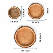 Live-Edge Mango Wood Bark Bowl Set