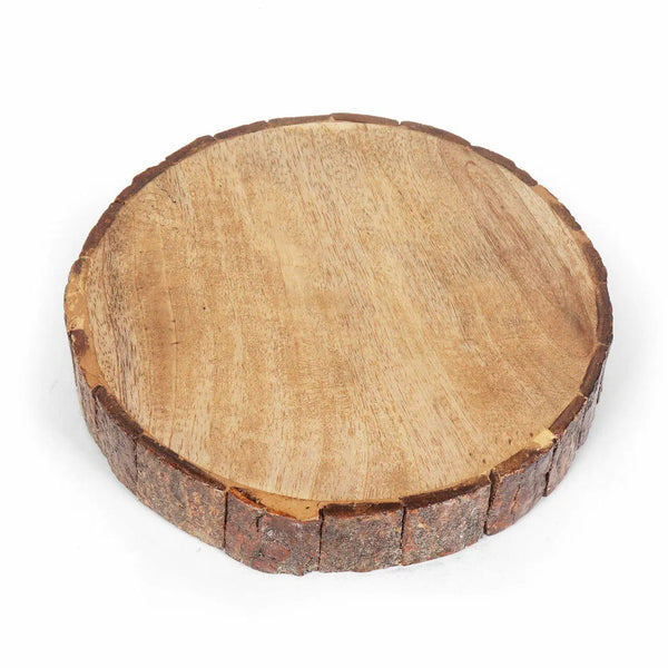 Live-Edge Mango Wood Bark Bowl Set — interior bowl detail showing depth and grain