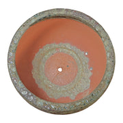 Lava-Glaze Ceramic Round Planter