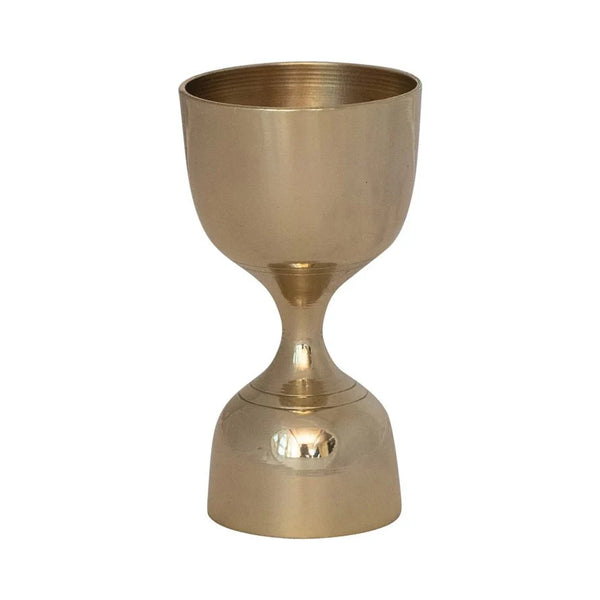 Brass-Finish Double-Sided Cocktail Jigger