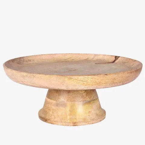 Mango Wood Pedestal Cake Stand