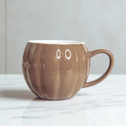 Pumpkin-Shaped Ceramic Coffee Mug