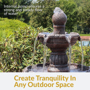 Four-Tier Faux Stone Outdoor Fountain