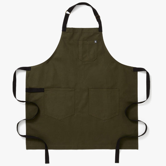 Olive Canvas Full Bib Apron