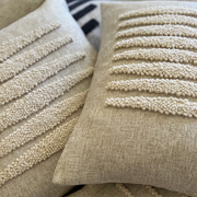 Punch Needle Cotton Lumbar Pillow