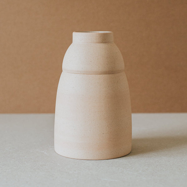 Wheel-Thrown Stoneware Chubby Vase
