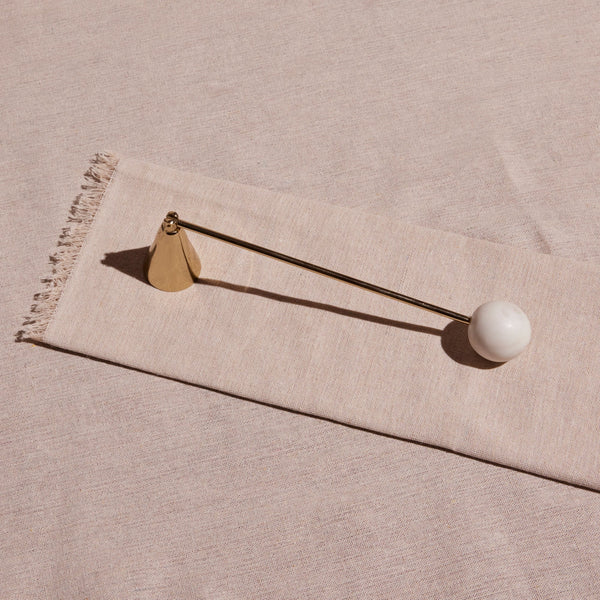 Brass Marble Candle Snuffer