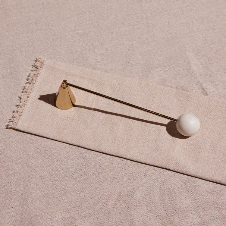 Brass Marble Candle Snuffer