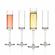 Champagne Flutes - Hand-Blown Crystal Glasses