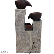 Tiered Vessel Solar Outdoor Fountain