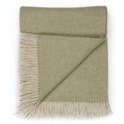 Merino Wool Herringbone Fringe Throw