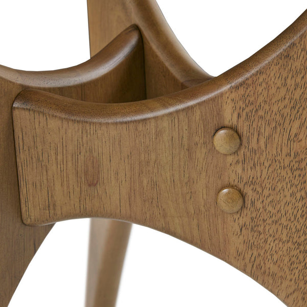 Triangle-Top Cross-Base Wood Coffee Table — alternate view or variant option