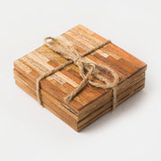 Marquewood Two-Tone Wood Coaster Set