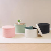 Boucle Round Storage Ottoman – ottoman (view 8) | Roost & Roam