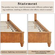 Reeded Wood Platform Bed Frame