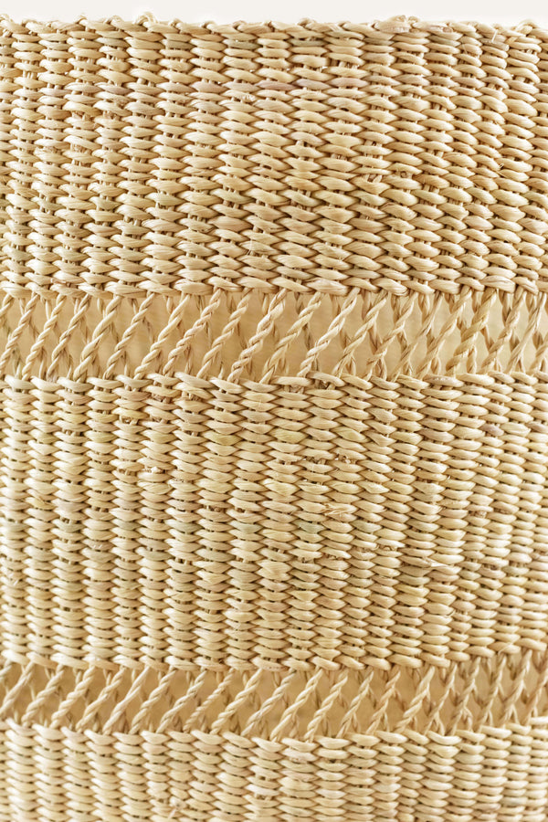 Woven Elephant Grass Basket Planter
