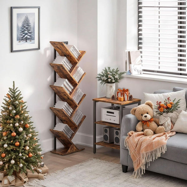 Chevron Nine-Tier Tree Bookshelf