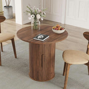 Walnut Round Dining Table For Two To Four