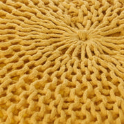 Knitted Cotton Round Pouf Ottoman