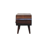 Curved Mango Wood Two-Drawer Media Unit