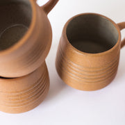 Ridged Local Clay Ceramic Mug