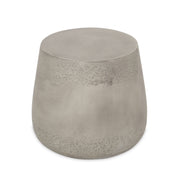 Concrete-Finish Drum Side Table