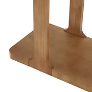 Walnut Finish Console Table with Bottom Shelf, 50 in
