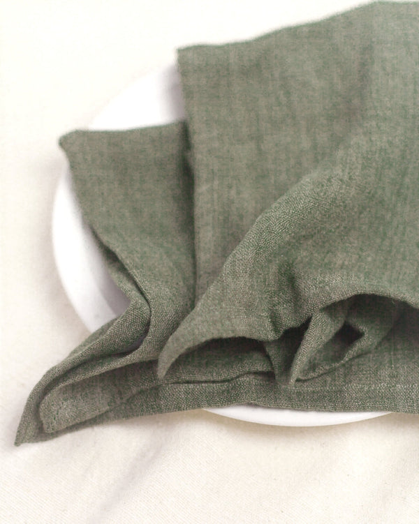 Stone-Washed Linen Dinner Napkins