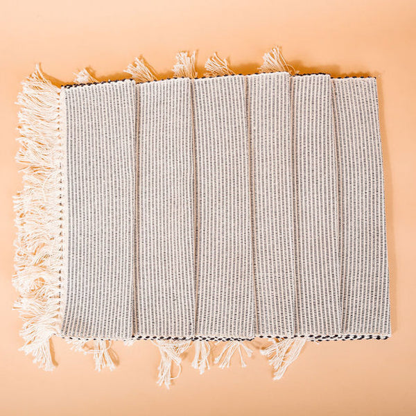Fringed Organic Cotton Placemat Set