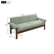 Bouclé Wood Frame Loveseat Sofa