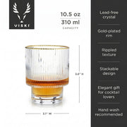 Ribbed Crystal Tumbler Set
