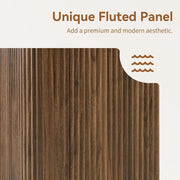 Fluted Walnut-Finish Sideboard Cabinet – buffet (view 4) | Roost & Roam
