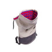 Hand-Stitched Leather Canvas Daypack