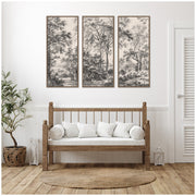 Antonie Waterloo Woodland Triptych Canvas Set — packaging and unboxing view