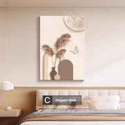 Embossed Canvas Abstract Wall Print — scale reference and proportion detail