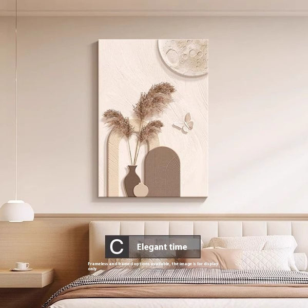 Embossed Canvas Abstract Wall Print — scale reference and proportion detail