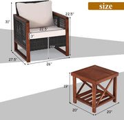 Wicker & Acacia Outdoor Seating Set (view 5) | Roost & Roam