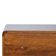 Curved Chestnut Mango Wood Dresser
