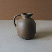 Round-Form Clay Ceramic Pitcher
