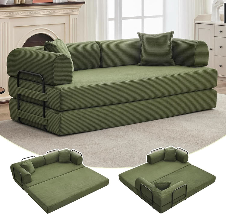 Corduroy Convertible Sleeper Sofa Bed