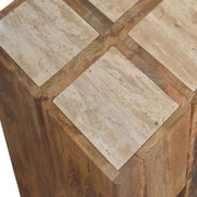 Mango Wood Block Side Table