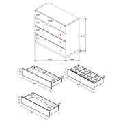Smokey Walnut Four-Drawer Bedroom Chest