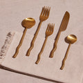 Wavy-Handle Stainless Flatware Set