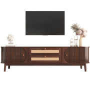 Fluted Rattan-Front Media Console