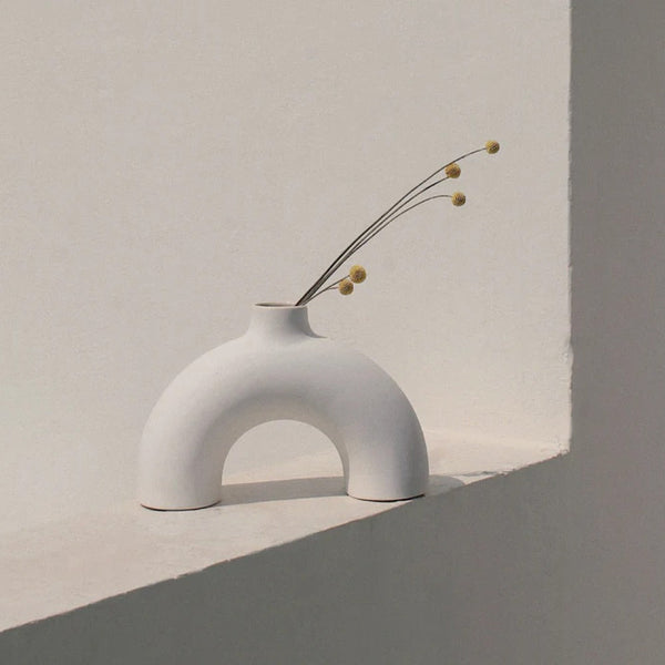 Arch-Form Matte Ceramic Vase